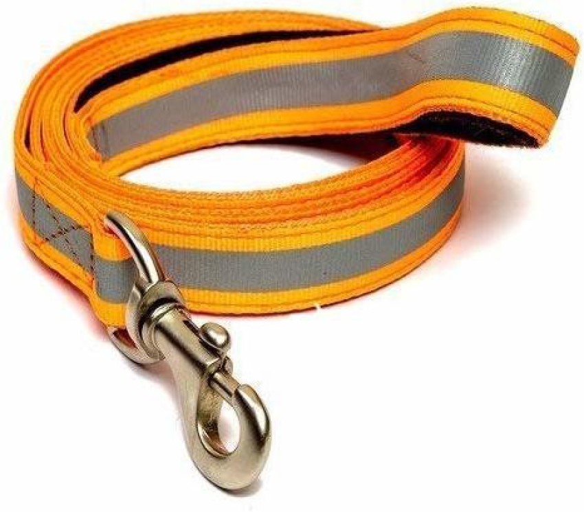 Dog Wala Reflective Nylon Dog Leash With Collar Set For Dogs ,Orange