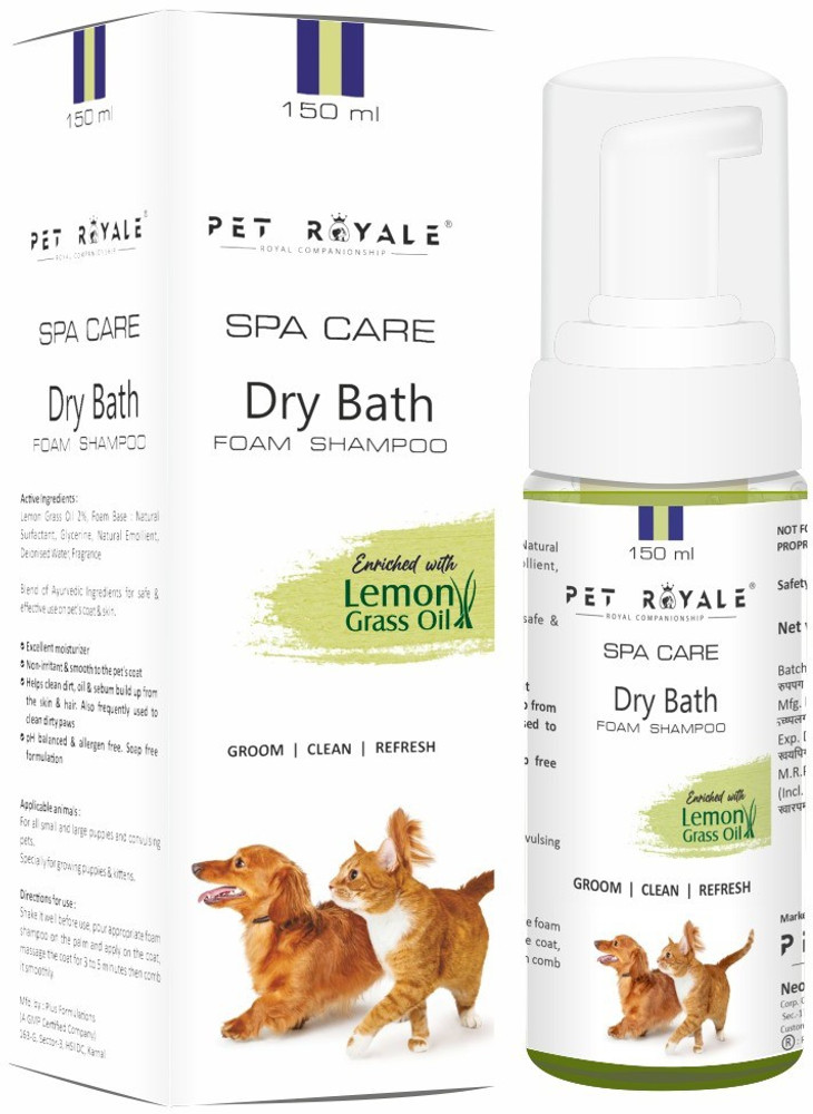 Petroyale Waterless Dog Shampoo Dog Dry Bath Shampoo for Cat Pet