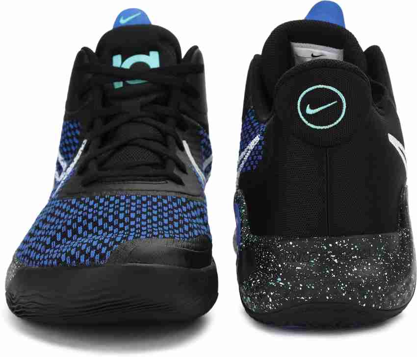 Black and blue clearance nike basketball shoes