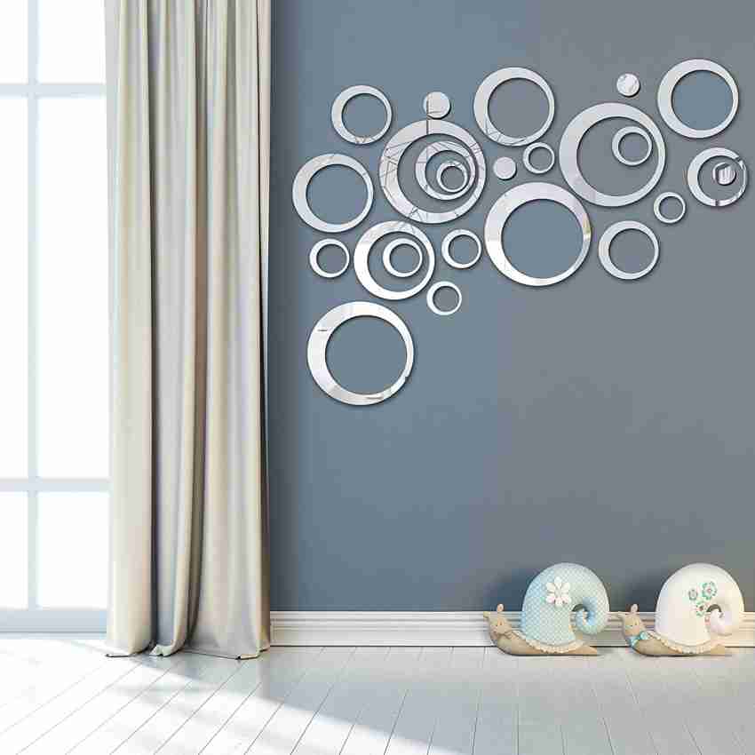 Circle Mirror Diy Wall Sticker Wall Decoration 24pcs