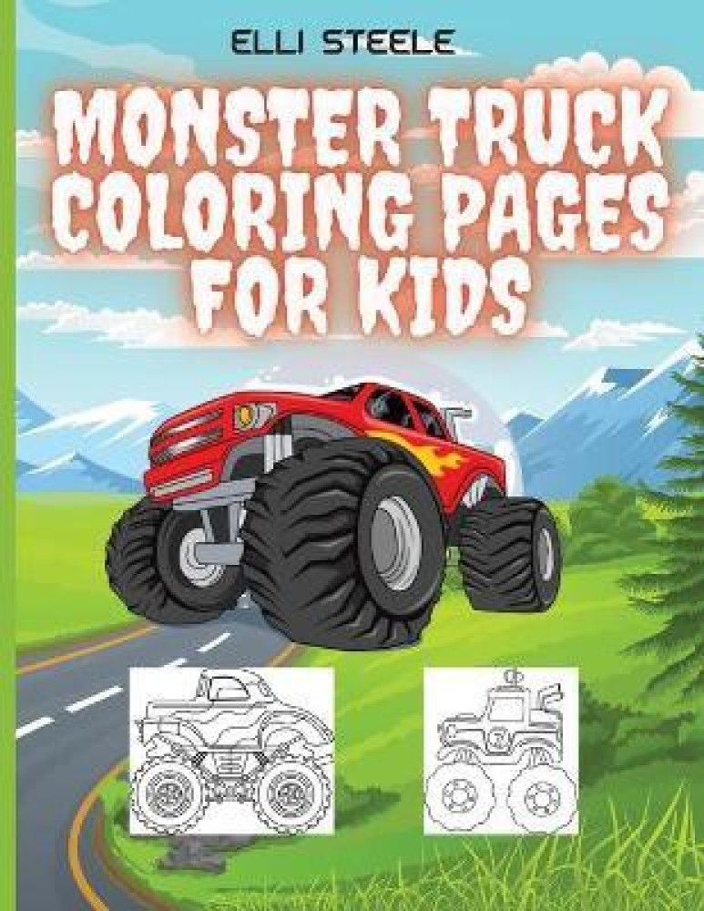 Monster Truck Coloring Book for Kids Children and Adults 50 Pages