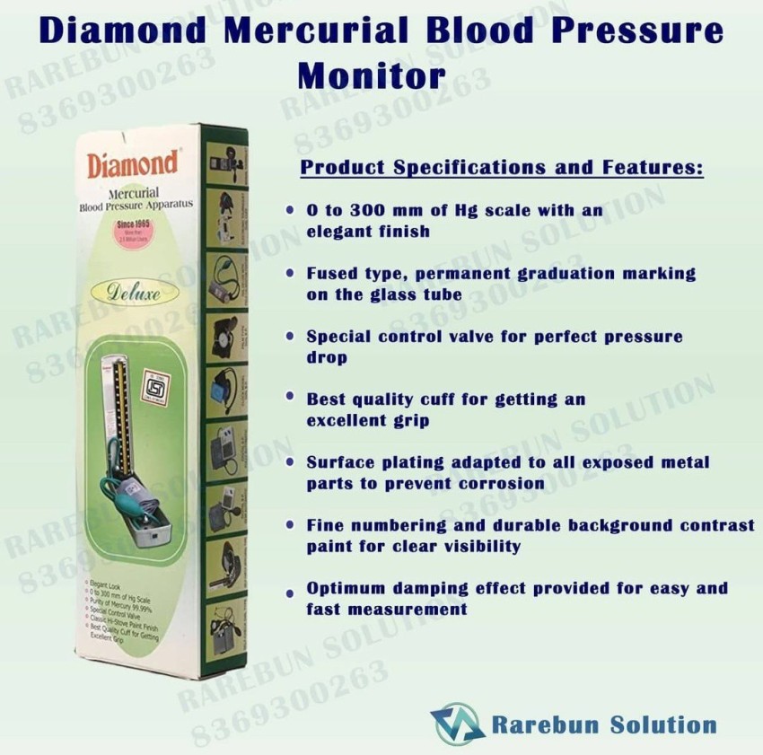 diamond mercury sphygmomanometer bp apparatus monitor