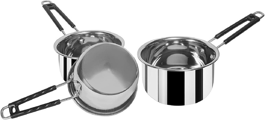 RBGIIT Pack of 3 Stainless Steel SS-11 Stainless Steel Sauce Pan