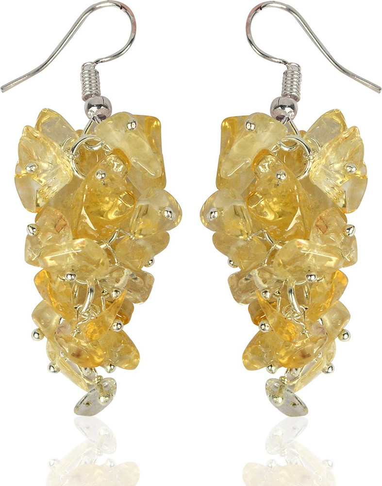 Citrine stone deals earrings