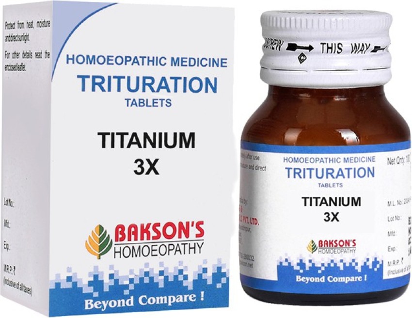 Bakson s Homoeopathy Titanium 3X Tablets Price in India Buy