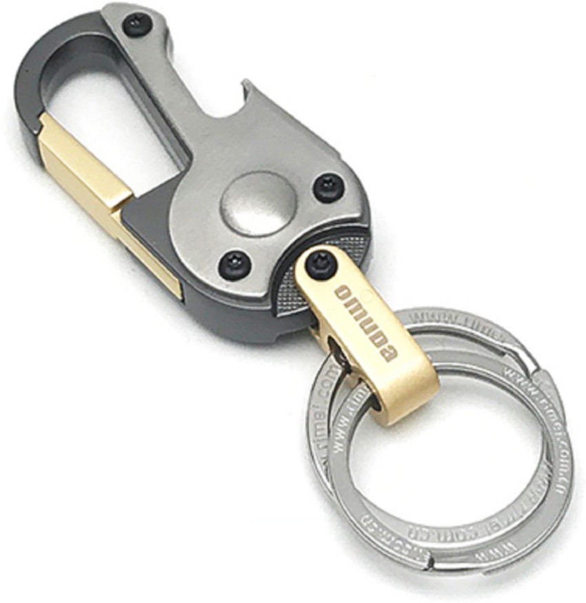 Ravy Metal Keychain For Men Stylish/Double Key Ring Hook Keychain