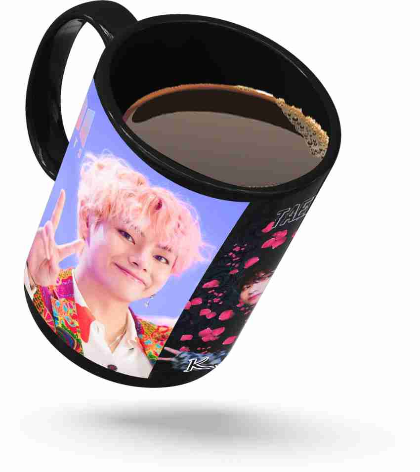 Buy Mug Morning ceramic BTS V Pink Coat Coffee Mug (White) Online at Low  Prices in India 