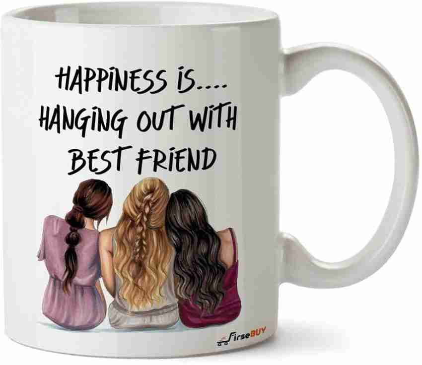 All I Need is Friendship and a Cup of Happy Button-on Hanging 