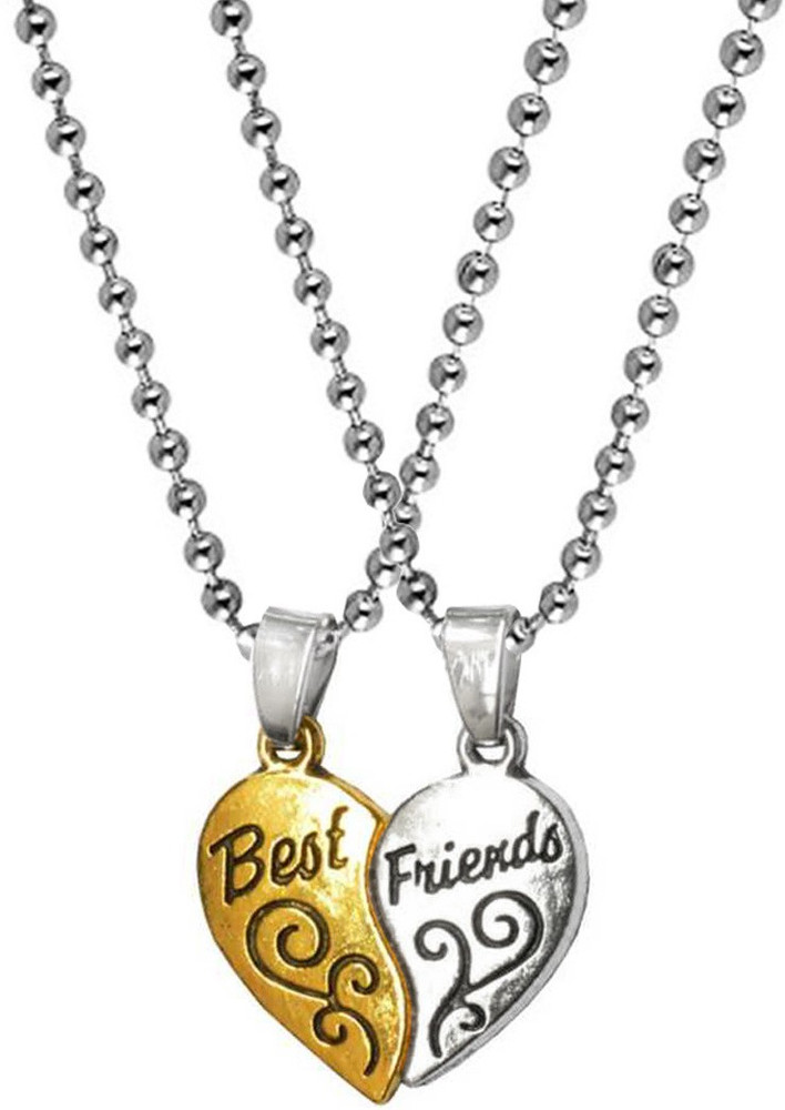 M Men Style Best Friend Necklaces for 2 Matching Friendship
