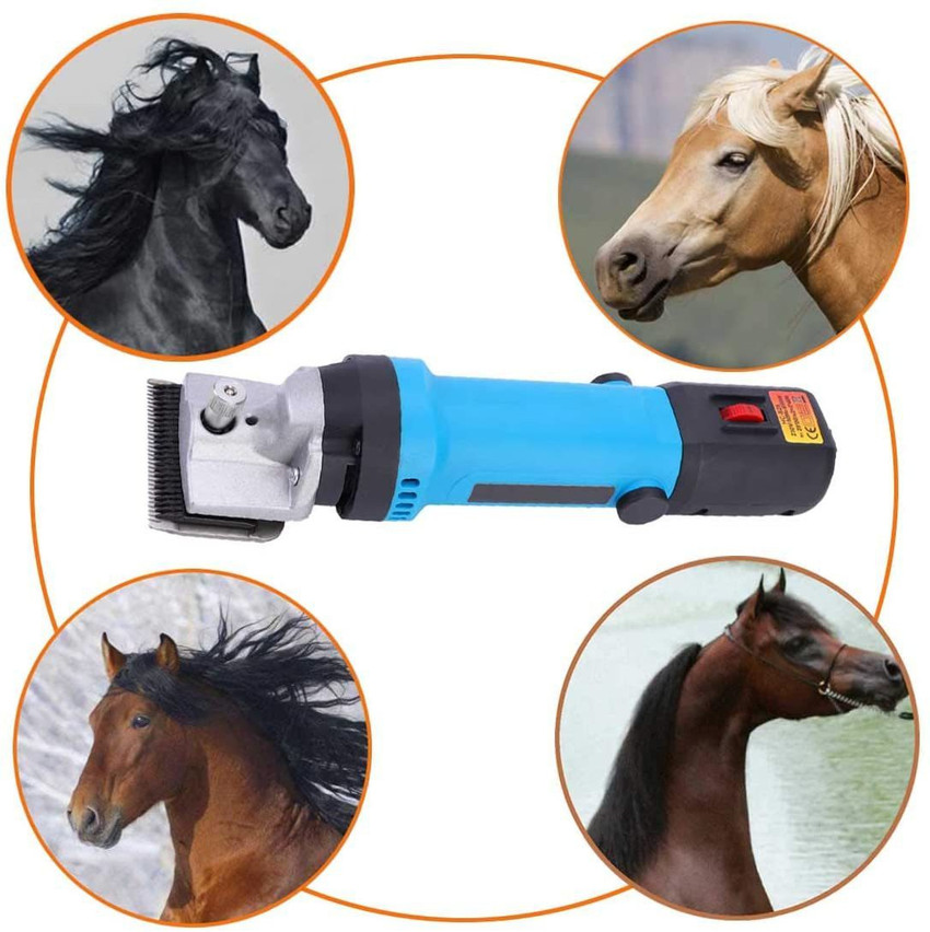 DeReliable 850W Horse Goat Sheep Clipper Blue Red Pet Hair
