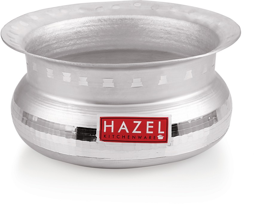 HAZEL Aluminium Hammered Finish Handi with Lid Biryani Rice Cooking Pot  Degri Tope Patila Vessal (13 Litre)