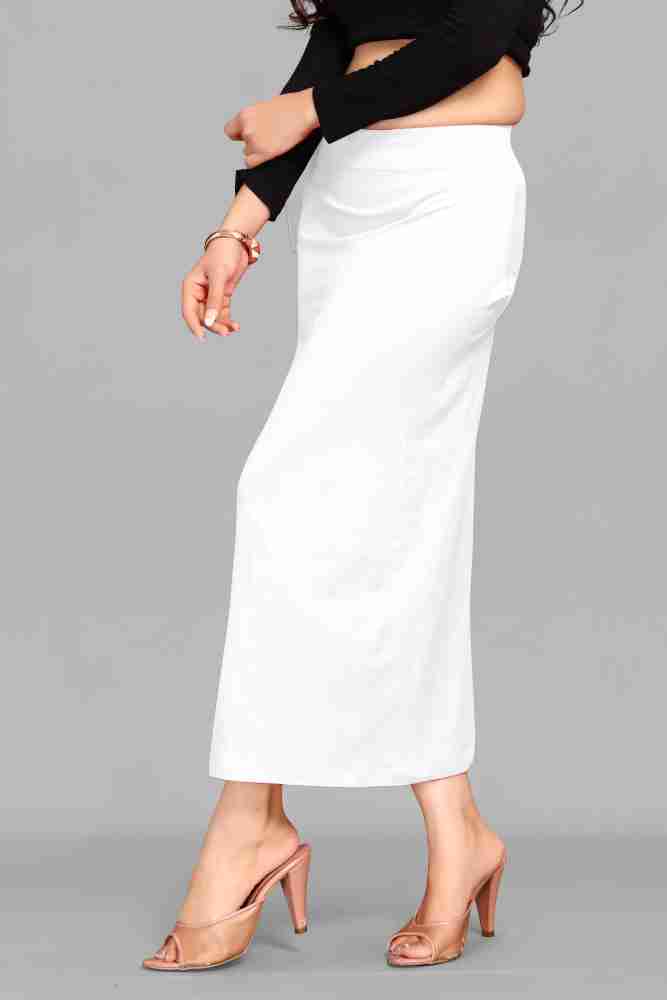 Traditional Flare Saree Shapewear Petticoat Color White Size