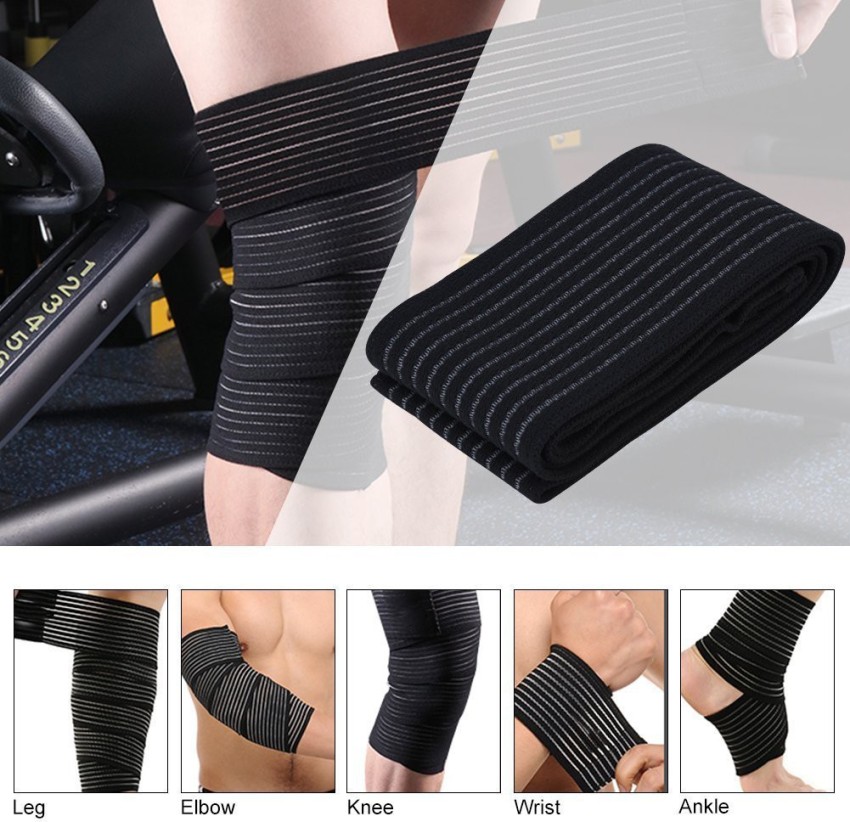 Buy Kudize Functional Knee Support Compression muscle Joint Protection Gym  Wrap Open Patella Hinge Brace Support Bandage Injury Guard Premium Super  Quality Black (XXL) Online at Best Prices in India - JioMart.