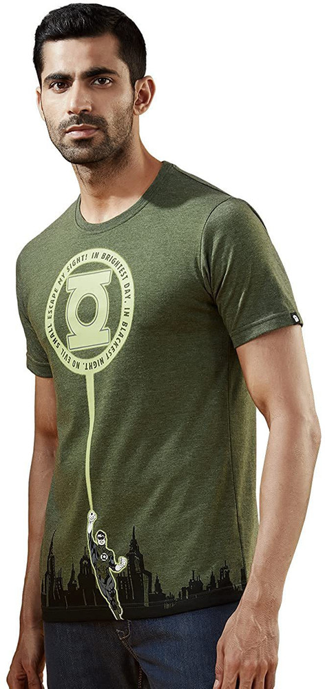 The Souled Store Printed Men Round Neck Green T Shirt Buy The