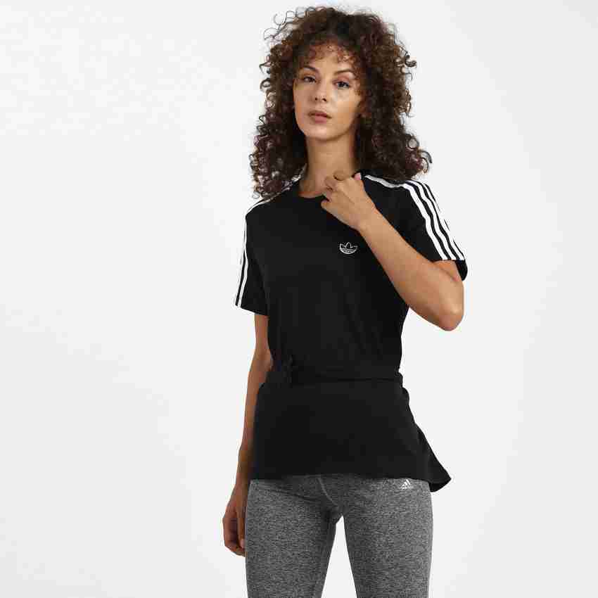 ADIDAS ORIGINALS Printed Women Round Neck Black T Shirt Buy