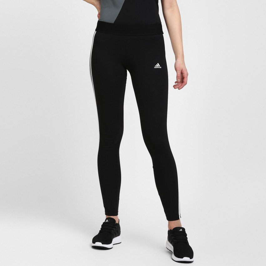 ADIDAS Striped Women Black Tights - Buy ADIDAS Striped Women Black