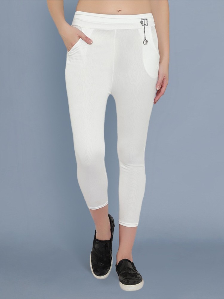 Lagi Slim Fit Women White Trousers  Buy Lagi Slim Fit Women White Trousers  Online at Best Prices in India  Flipkartcom