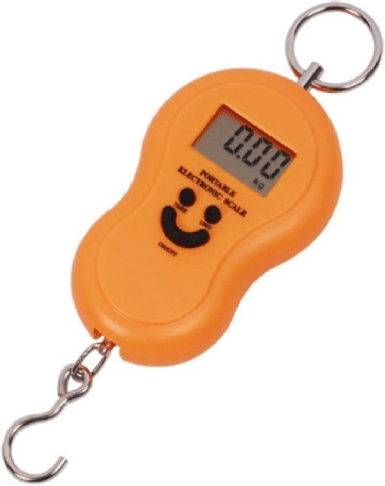 Glancing LCD Display Digital Weight Scale Fish Hook Travel Portable Luggage  Scale Smile Electronic Weighing Scale with Label Printer Weighing Scale