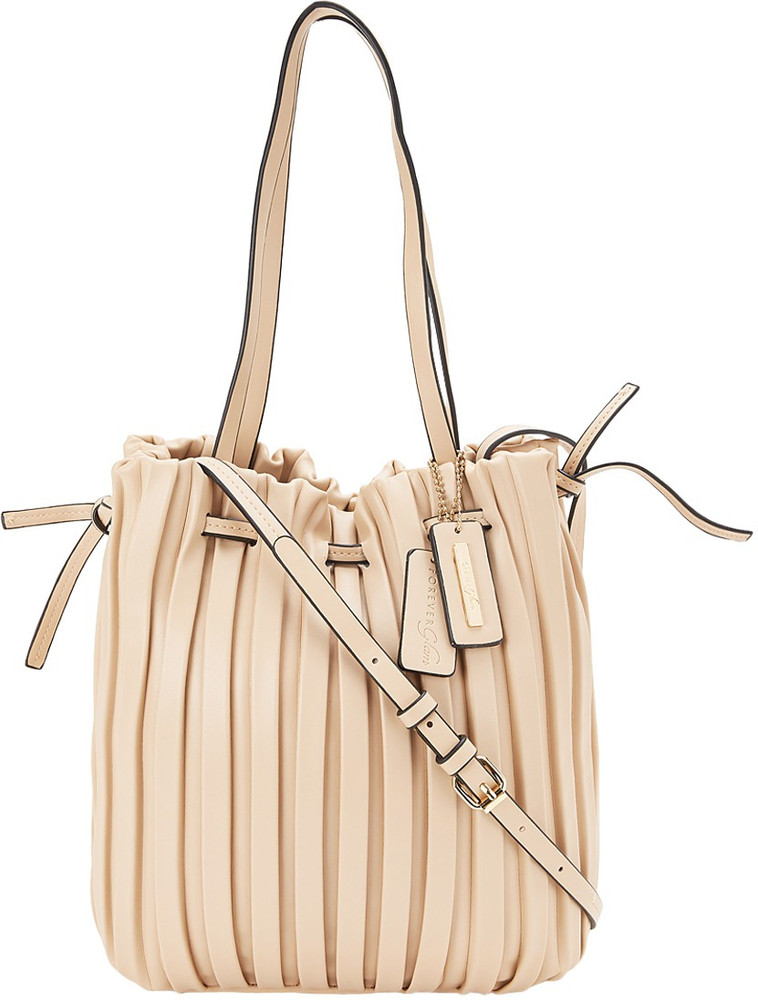 Forever Glam By Pantaloons Beige Sling Bag Beige Pleated Mini