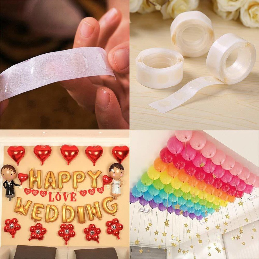 100 Dots Roll Removable Balloon Glue Party Decoration Double Sided Glue Dot  Tape Foil Balloons Party Marriage Supplies for Wedding decor accessories
