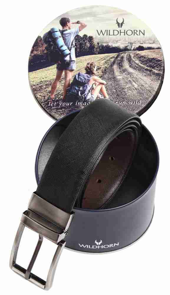WILDHORN Men Formal Casual Black Genuine Leather Belt Black Price in India Flipkart