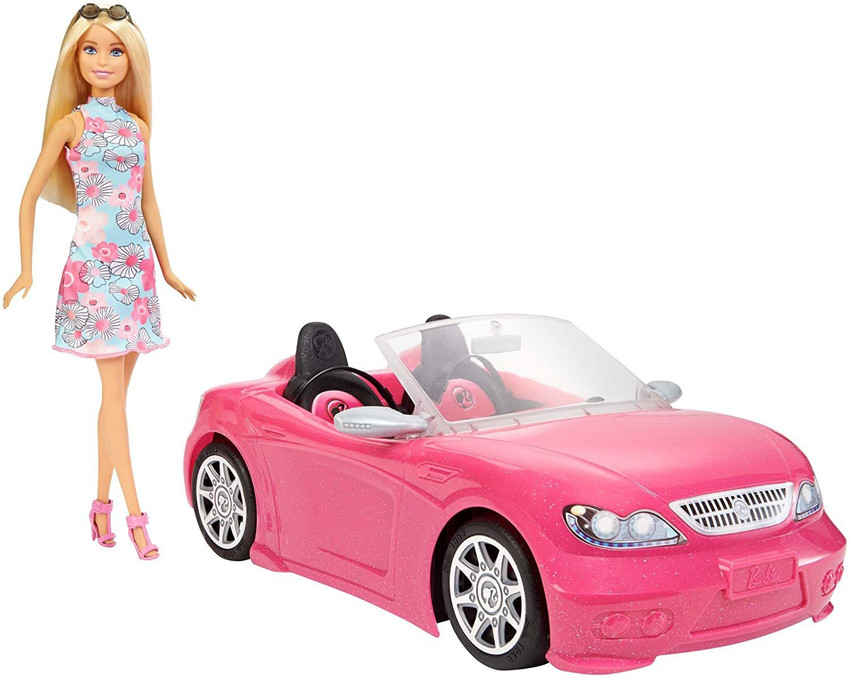 Pink barbie car toy sales
