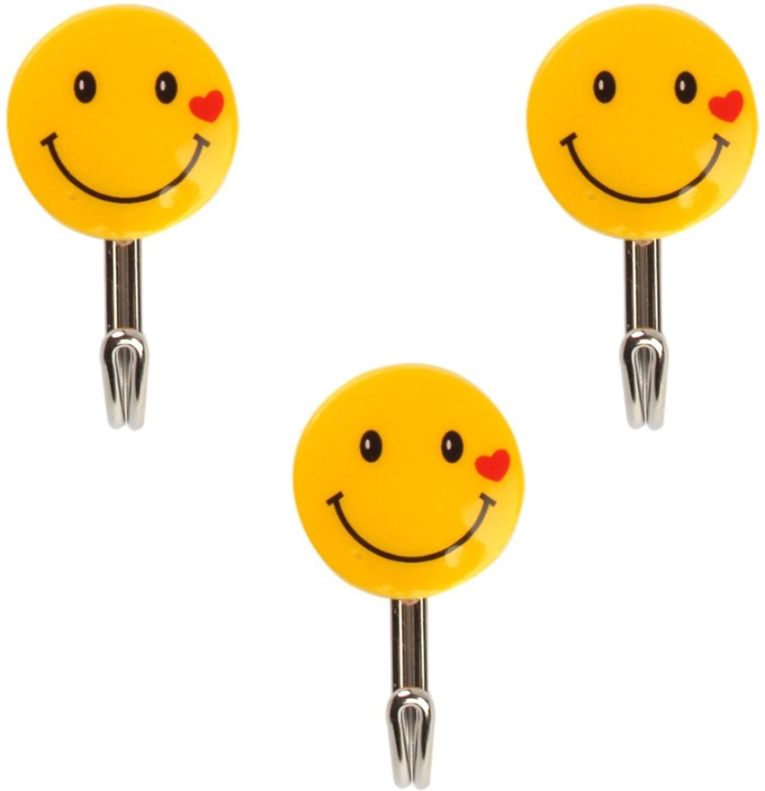 Devicezone Adhesive Wall Hooks, Smiley Hooks For Wall Hook 10