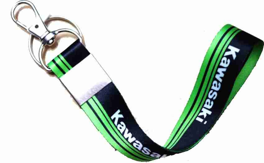 1pc Kawasaki Ninja Monster Keychian Biker cinturino in tessuto ricamato Tag portachiavi  portachiavi dimensioni 110mm x 25mm -  Italia