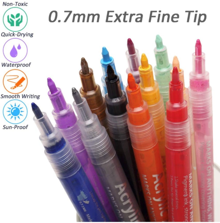 8 Colors Metallic Marker Pen Set Paint Markers for Black Paper Craftwork  Painting Ceramics Glass Brush & Medium  Tip,Gold,Silver,Black,Red,Brown,purple,Blue,Green,Water-based Pigment