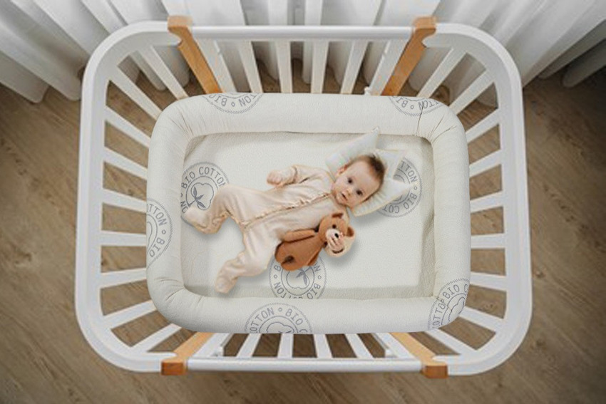 SPRINGTEK Baby Crib Organic Mattress 4 inch Double PU Foam