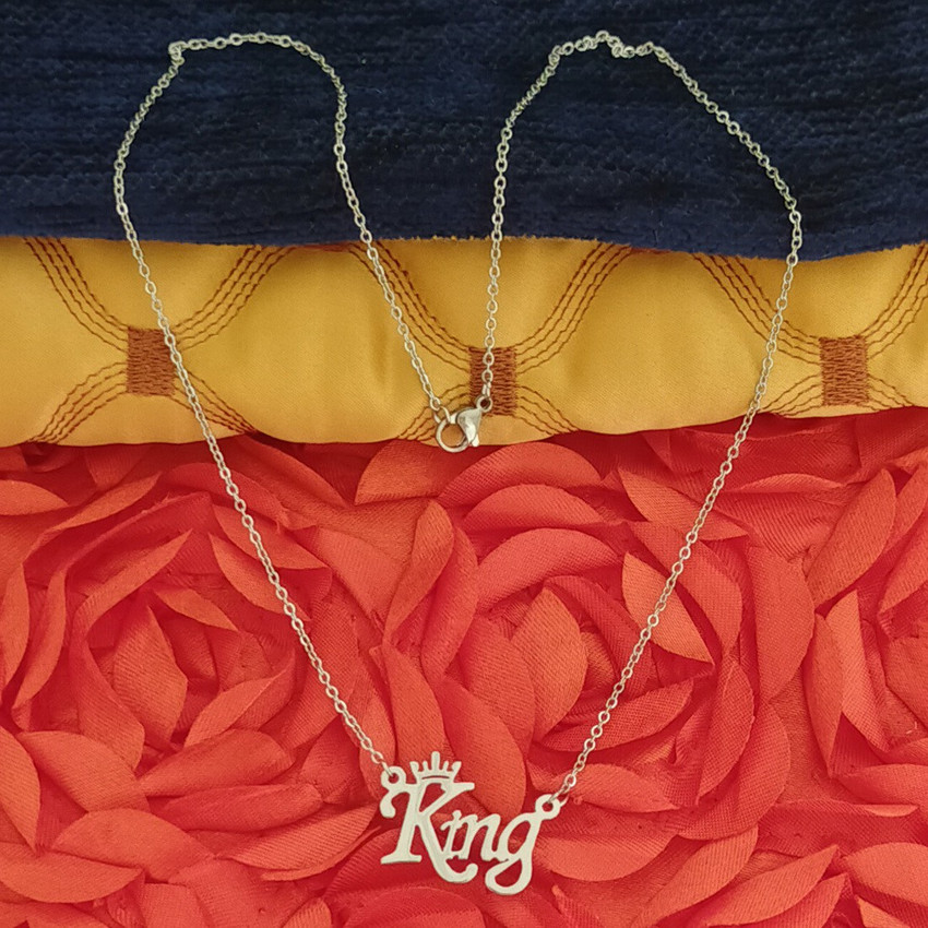 M Men Style Valentine Gift King Name Letter Locket Necklace