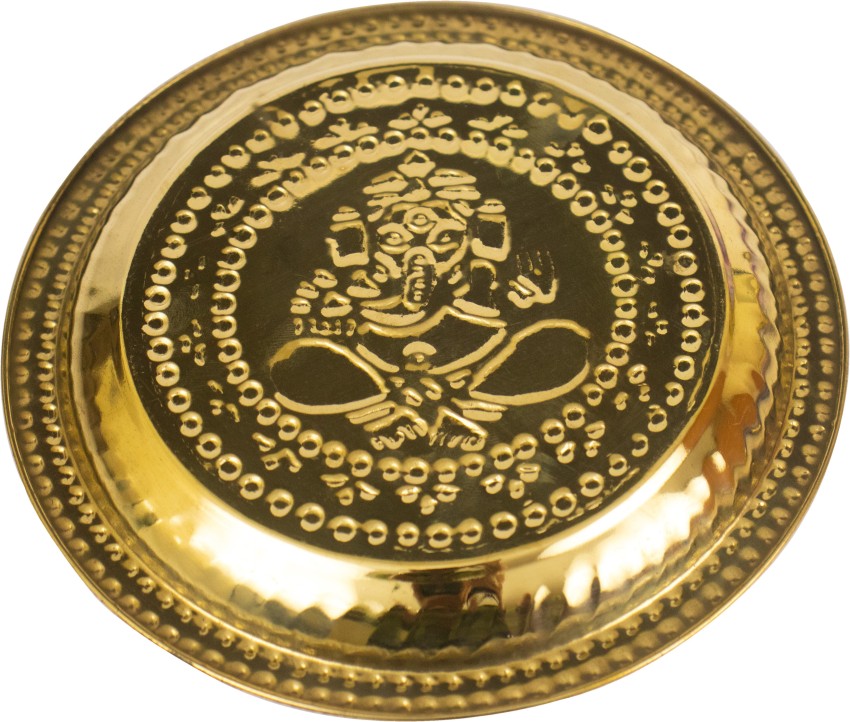 Hnadcrafted Brass Thaali - Thaali / Plate for Dining Online