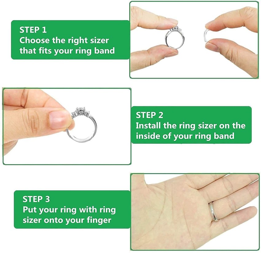 Invisible Ring Size Adjuster for Loose Rings Ring Adjuster Sizer Fit Any Rings Ring Guard Spacer(Clip-on) Matching Rings Adjustable, Men's, Size: One