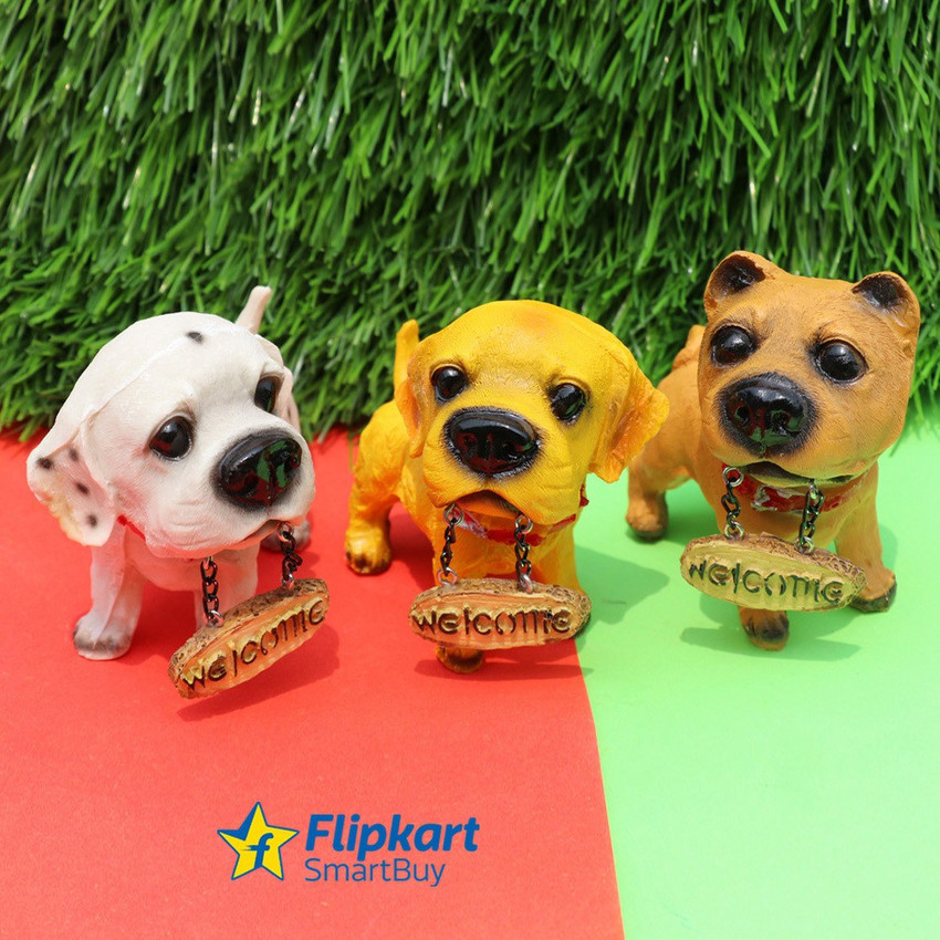 Flipkart SmartBuy Welcome Dog Set Of 3 Decorative Showpiece 9 cm