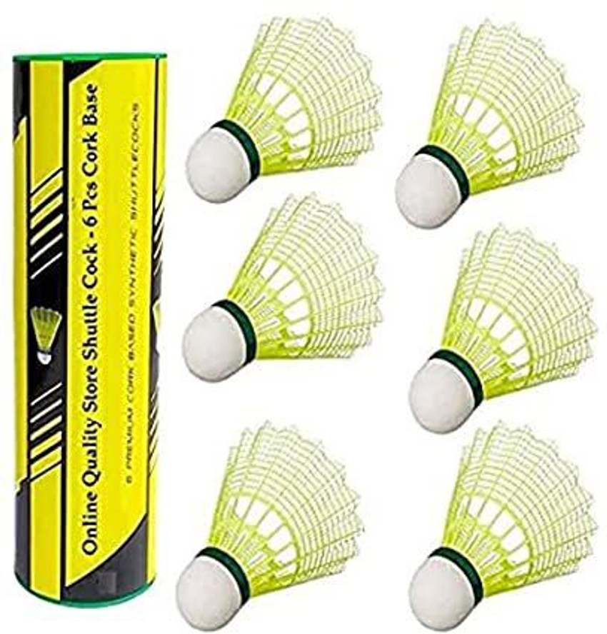 AK Sports Plastic Badminton Shuttlecock Pack of 6 Plastic Shuttle