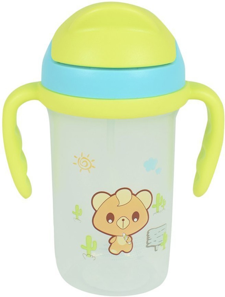 MOM'S PRIDE ® Baby Soft Straw Sipper White Anti Spill Sippy Cup with  Adjustable Strap for Baby & Kids Water Bottle/Juice Sipper BPA Free 350ML  (Pack of 2) (Green,Blue) - Mom's Pride