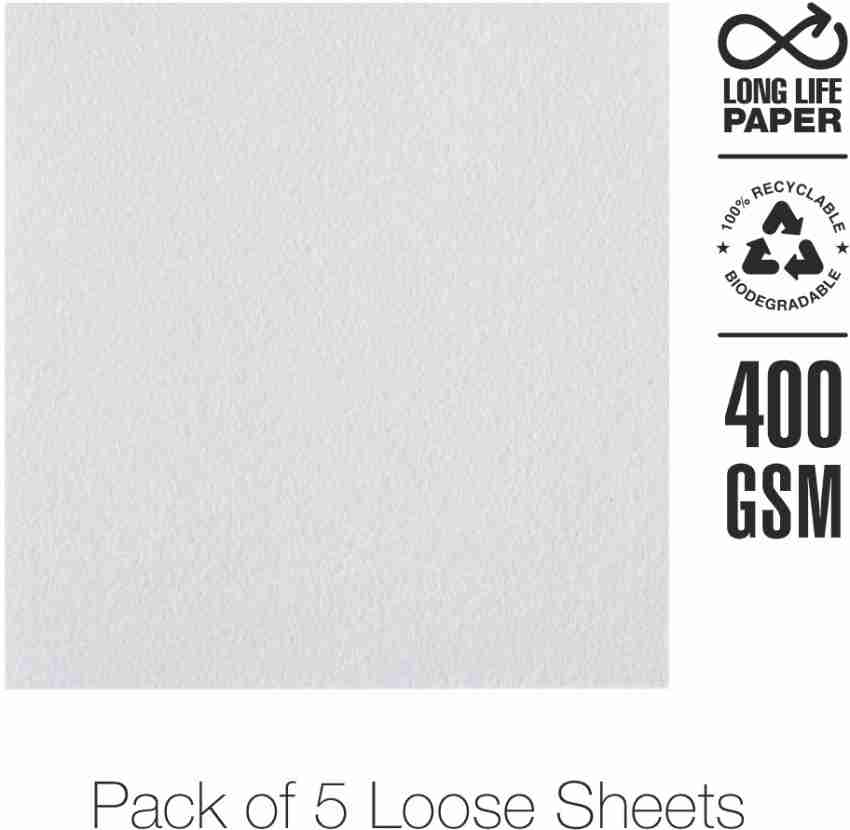 Brustro Artists Acrylic Paper 400 GSM A3 (Pack of 5 + 1 Sheets), Acid Free,  Ideal for Acrylic Painting. Also Suitable for Oil & Tempera