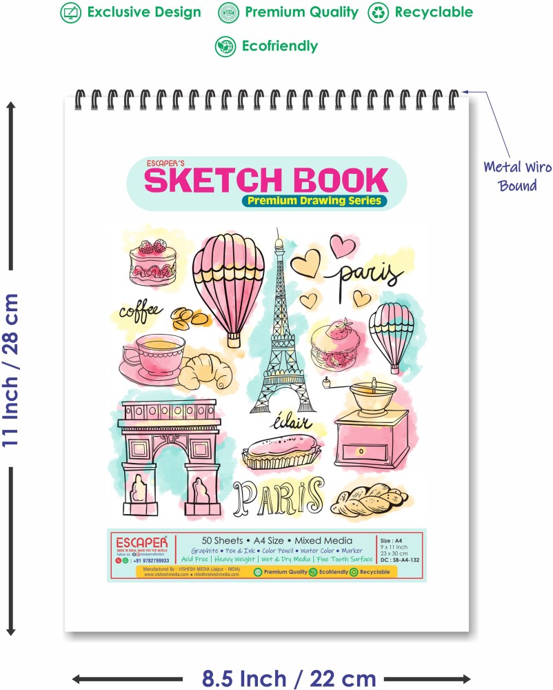 Paris Paper for Pens Sketch Book