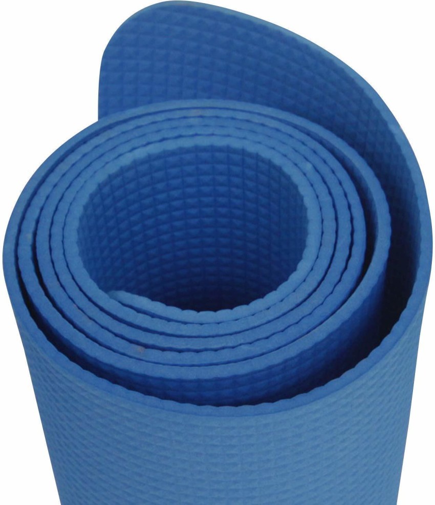 SOUMYA Cotton Yoga Mat with Memory Foam, with Shoulder Strap Anti-Skid Blue  Color Blue 4 mm Yoga Mat - Buy SOUMYA Cotton Yoga Mat with Memory Foam,  with Shoulder Strap Anti-Skid Blue