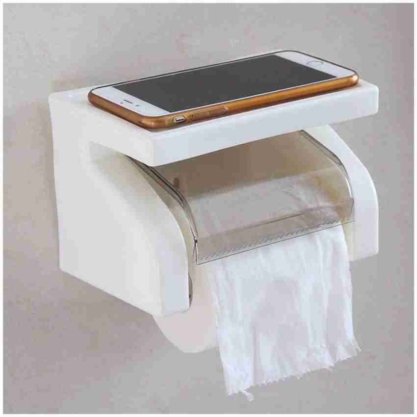 CLUBX Self Adhesive Tissue Roll Holder,WallMount Paper Roll Holder