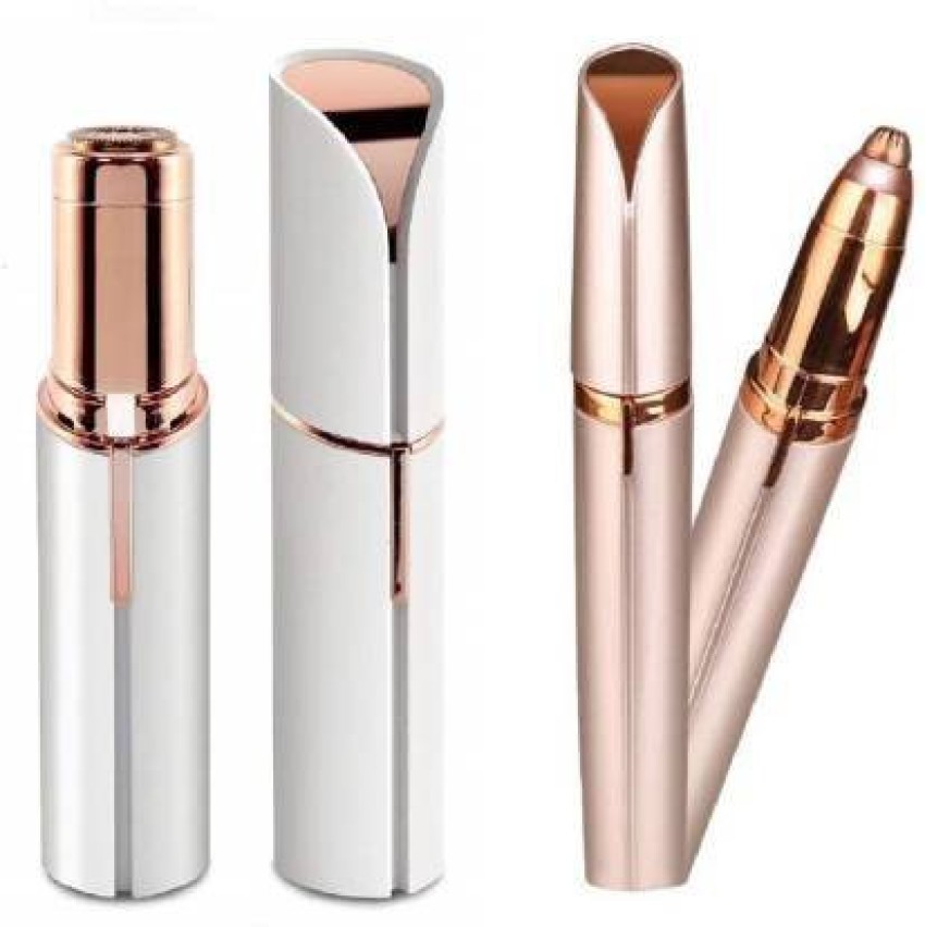 Portable Electric Eyebrow Facial Hair Remover Painless Trimmer Rose Gold   DukanIndia