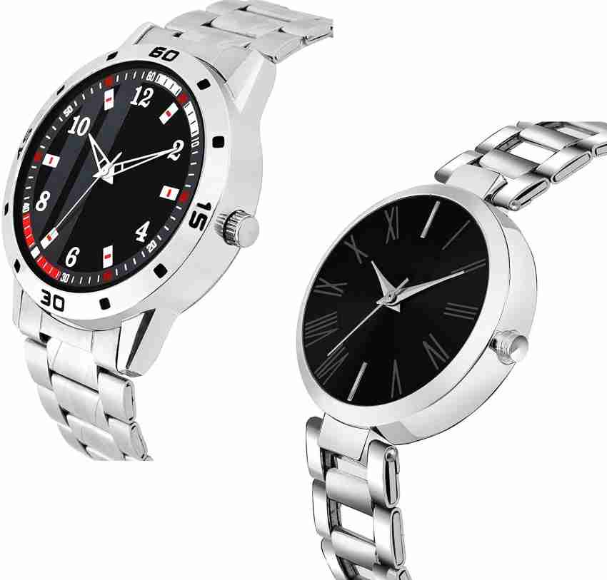 Couple Watches Couple Combo Watches Stainless Steel Couple Watches for  lovers Stylish watches for boys watches for girls style watches for lovers  watch for boys style watch for girls style Couple watches