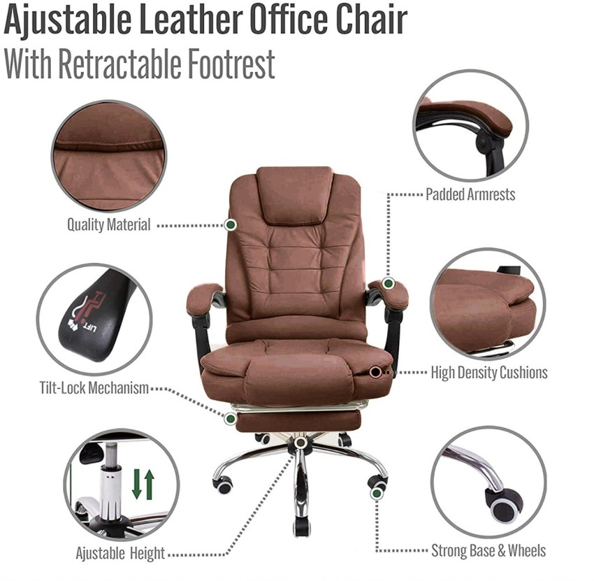 Halter Large Computer Desk Chair with Lumbar Support and Padded Arm Rests,  Ergonomic Swivel Chairs, Comfortable Study Gaming Chair, Adjustable Home