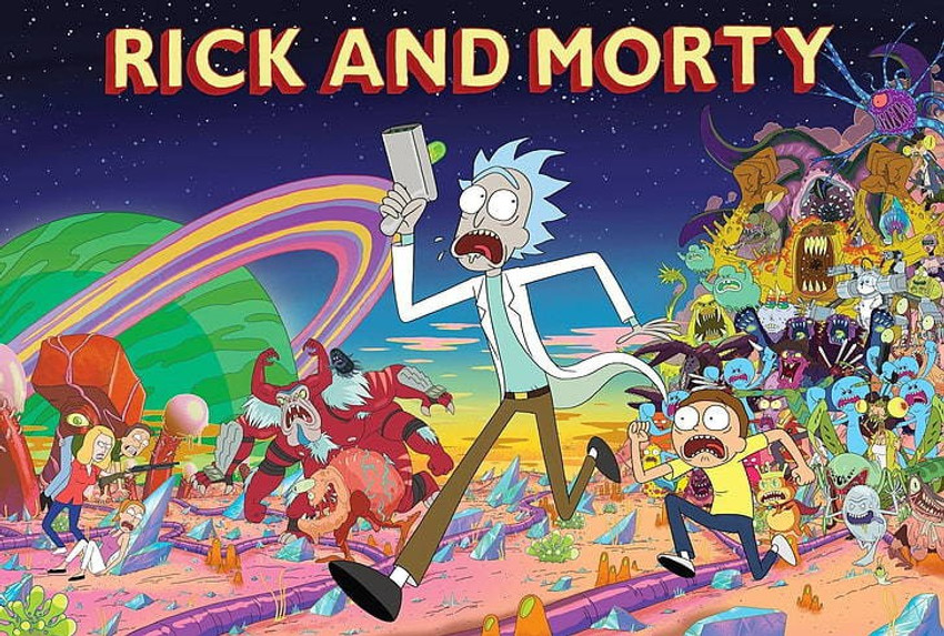 Rick and Morty Breaking Bad - High Quality Premium Poster Print