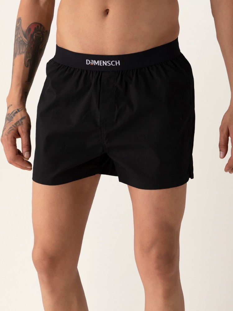 DAMENSCH Men's Regular Fit Cotton Breeze Ultra-Light Printed Pack of 1  Inner Boxer | 100% Cotton Fabric Underwear for Men, Moisture Wicking Mens