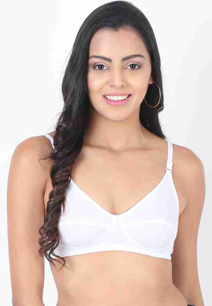 Buy N-Gal Padded Non Wired Full Coverage T-Shirt Bra - Cream at Rs.384  online