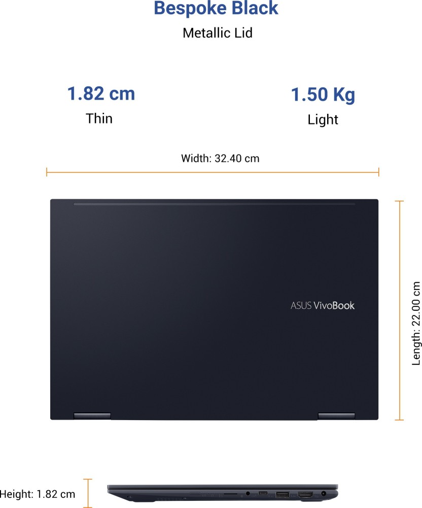  ASUS VivoBook Flip 14 Thin and Light 2-in-1 Laptop, 14” FHD  Touch Display, AMD Ryzen 7 5700U, 8GB RAM, 512GB SSD, Stylus, Windows 10  Home, Fingerprint Reader, Bespoke Black, TM420UA-DS71T : Everything Else