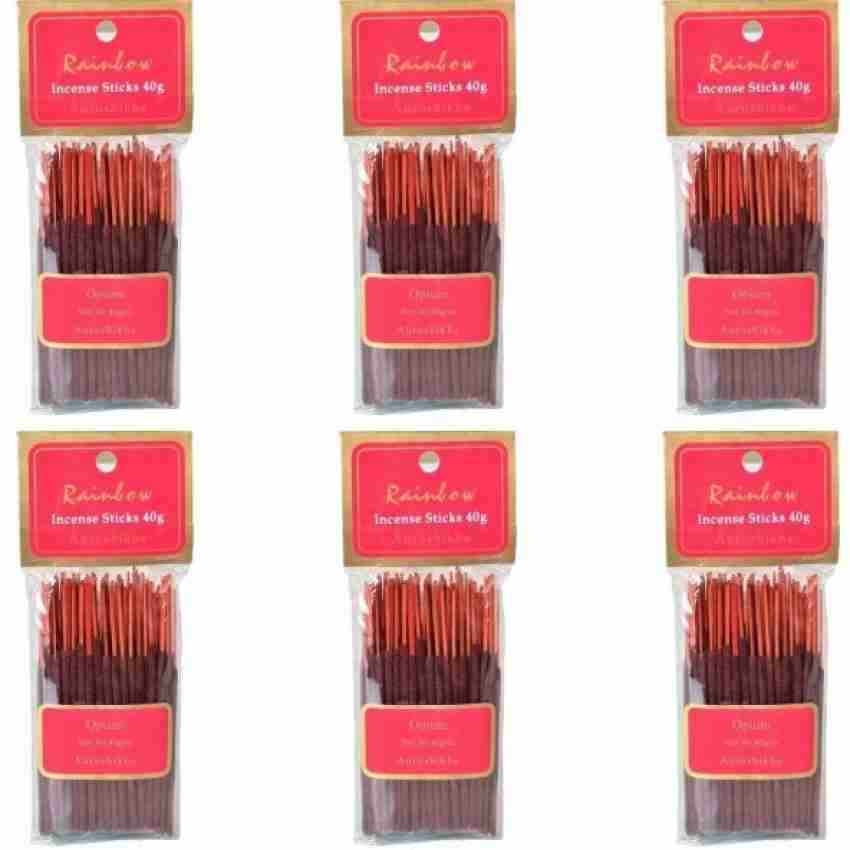 Auroshikha Mini Rainbow Opium Incense Sticks (40gm) - Set of 6 pcs