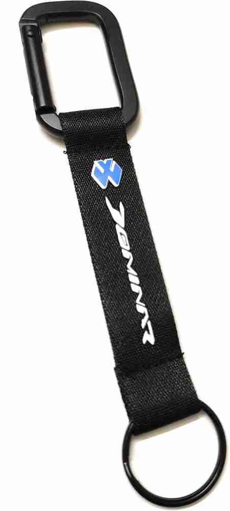 TheKeyHouse Double Side BAJAJ DOMINAR Logo Fabric Black Color with