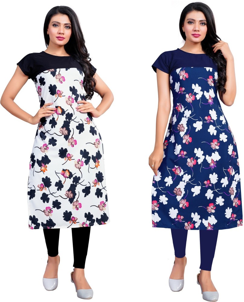 shilpa synthetic Women Floral Print Straight Kurta  Buy shilpa synthetic  Women Floral Print Straight Kurta Online at Best Prices in India  Flipkart com